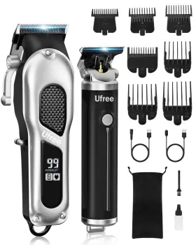 Amu-2115-q321 Ufree Hair Clippers For Men Professional And Trimmers Black Silver