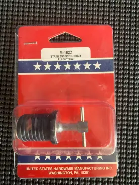 M-162c Us Hardware Ush- Stainless Steel -t Handle-drain Plug -1 Inch Diameter-