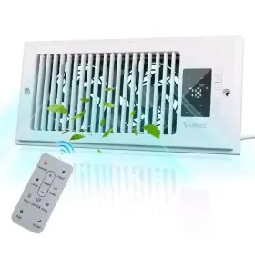 1234 Vallisco Furnace Register Booster Fan 10-speed Control With Negative Ion Quiet White
