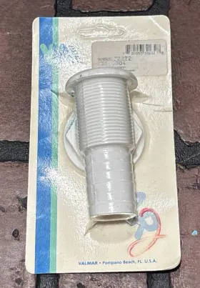 32232 Valmar Boat Livewell Thru Hull 1 1/8 Inch White Plastic