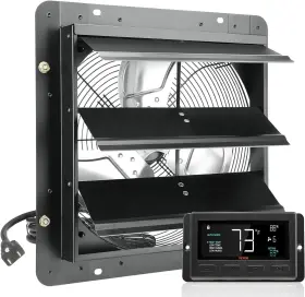 Ef-14-ecg Vevor 14ftft Exhaust Fan With Temperature Humidity Controller 14 Inch Black