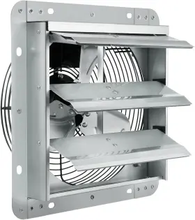 Vv-acpqs-10 Vevor 10ftft Shutter Exhaust Fan High-speed 820 Cfm Aluminum Wall 10 Silver