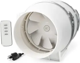 Vs-vf-6in Voltset 6 Inch Duct Fan Inline Ventilation Exhaust Speed Controller White