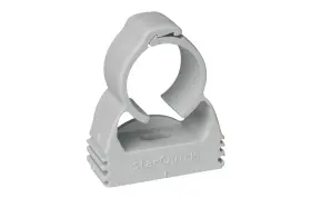 0854018 Walraven Sq-17 5/8 Inch 16-20mm Bis Starquick Grey Plastic Pipe Clamp 100