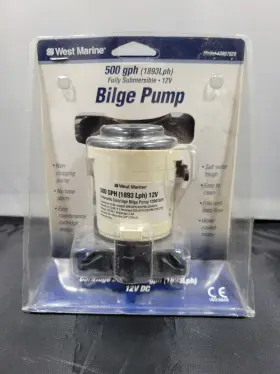 13997929 West Marine Automatic Cartridge Bilge Pump 500gph Submersible 12v