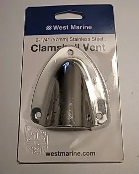 180356 West Marine 2 1/4 Inch Stainless-steel Clamshell Vent Ventilator