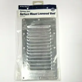 227009 West Marine 5 Inch X 9 Stainless Steel Louvered Vent Boat Sail Model