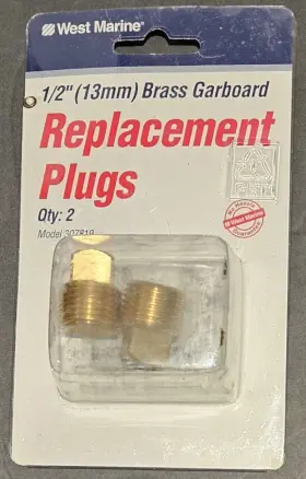 307819 West Marine 12 Inch Brass Garboard Replacement / Plugs