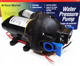 31295-3001 West Marine 2gpm 25psi 12vdc Water System Self-priming Pump 5a #31295-3001