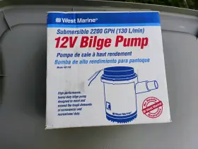 491720 Westmarine Boat 12v Bilge Pump West Marine Submersible 2200 Gph #491720 New In Box