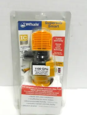 Ss1224 Whale Supersub Smart Auto Bilge Pump With Electric Field Sensor 1100gph 24v Nip