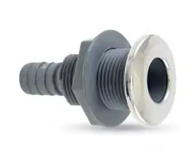 S-3801 Whitecap Stainless Steel/nylon 3/4 Inch Straight Thru-hull Fitting With Barb