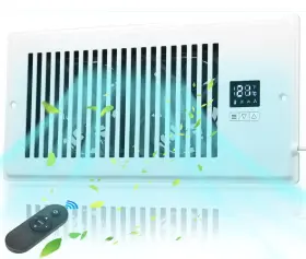 Fanbooter6x12w Xcity 038861764236 Quiet Register Booster Fan Intelligent 6 Inch X12 Vents X 12 White
