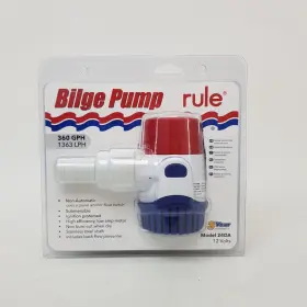 24da Xylem Rule Bilge Pump 360 Gph Marine 12v Dc 3/4 Inch Hose Npsm Submersible 24