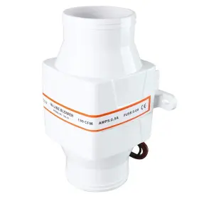 Bk-0049 Yaemarine 3 Inch 12v In-line Blower Electric Marine Bilge Air 130cfm White