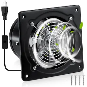 Xie-yaocom-199 Yaocom 6 Inch Exhaust Fan 308 Cfm Kitchen Ceiling Black