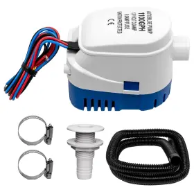 Tpz-5kw-9c6570 Yuanwh 12v Bilge Pumps For Boats Marine Pump Kit With 2 Hose Clamps And 1 Uni