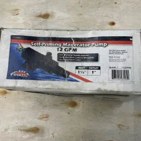 Zs Motor 57495 Marine / Rv Macerator 12v Pump For Waste 12 Gpm 1.5 Inch To 1 Out - Nos