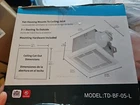 Tech Drive 70 Cfm, Bathroom Ventilation & Exhaust Fan TD-BF-05-L New. Price: $48.00.