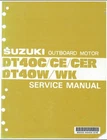 84-98 Suzuki DT40CER DT40WK Outboard Motor Service Manual New. Price: $12.32.