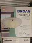 Broan 770RLTK 80 Cfm 2.5 Sone Ceiling Mounted Decorative Bath Fan - White / New. Price: $99.99.