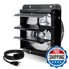 Hipoilk 7 Inch Shutter Exhaust Fan Wall Mounted Attic Power Cord For New. Price: $92.63.