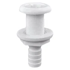 Attwood 1-1/8" Hole Polypropylene White Thru-hull Fitting For 5/8" Hose, Bulk. Price: $11.34.