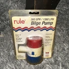 Rule 24 Bilge Pump 360GPH 12V No-automatic Submersible Noburnout When Dry 3/4"DS New. Price: $44.99.