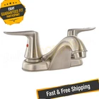 Valterra PF222405 Catalina Brushed Nickel Arc Lavatory Faucet W/levers Handles New. Price: $56.00.