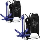 Lounsweer 2 Pack 1.5/3.5 Lb Marine Kayak Anchor Kit Folding Grapnel New. Price: $68.89.