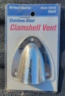 West Marine Small Clamshell Vent Stainless Steel Model 180356 New. Price: $8.00.