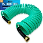 25FT Coiled Boat Water Hoses Expandable Spring Washdown New. Price: $40.46.