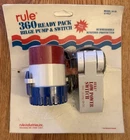Rule 360 Ready Pack Bilge Pump Kit W/float Switch Model 24-33 12V New. Price: $67.49.