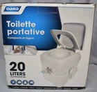 Camco 5.3 Gal Portable Toilet Compact Light Ez Dump Traveling Camp Rv Boat Mode New. Price: $80.00.