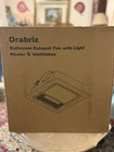 Oeukas 4 Bathroom Exhaust Fan With Heater 190 Cfm, 1800W Heating Power New. Price: $135.99.