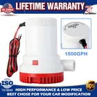 1500GPH Bilge Pump Marine Boat Yacht Submersible Water Non Automatic 12V Us New. Price: $29.99.