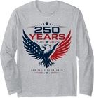 Anniversary Usa Tee 250TH Patriotic Eagle 4TH Of July Long Sleeve T-shirt New. Price: $19.99.