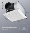 Growneer Bathroom Exhaust Fan 110 Cfm 1.0 Sone - No Attic Access Needed New. Price: $52.00.