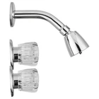 Dura Faucet DF-SA601A-CP Shower Chrome With Clear Acrylic Knobs New. Price: $38.50.