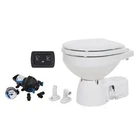 Jabsco Quiet Flush E2 Raw Water Toilet Compact Bowl - 24V Soft Close Lid New. Price: $870.99.