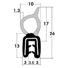 25' Black Sponge Bulb & Dense Rubber Trim Seal With Flexible Segmented Steel New. Price: $42.02.