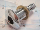 Thru-hull Fitting Chrome Perko 9-035006ADPC Hose 1-1/8 Flange 2-1/4" Bronze Part New. Price: $63.95.