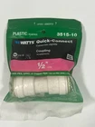 Watts Quick-connect Pipe Union Coupling 100 Psi Plastic 1/2" 3515-10 Pex/copper New. Price: $5.49.