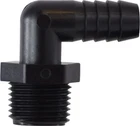 Midland Metal 33-047B 33047B Black Poly 3/8" Hose Barb X 1/2" Npt Male 90 Elbow New. Price: $7.95.