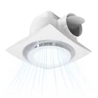 Bathroom Exhaust Fan With Led Light 9.6 Inch 110 Cfm, Quiet 1.0 Sones Noi New. Price: $80.70.