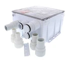 Rule Shower Drain Box Multi-port Sump W/ 1100 Gph Pump 12V 99-B New. Price: $140.00.