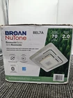 Broan Nutone BEL7A Roomside Series Bluetooth Speaker Exhaust Fan With Led Light Open. Price: $203.03.