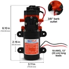 Quiet 12V Water Pump - 1.2 Gpm, Adjustable Switch New. Price: $72.99.
