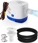 Boat Bilge Pump Kit 12V 1100GPH Auto Float Switch Marine-grade Hose Thru-hull New. Price: $49.99.