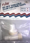 Rule 75 Livewell/baitwell Systems-variable Flow Control Valve 3/4 ,ON/OFF-SHIP24 New. Price: $59.88.